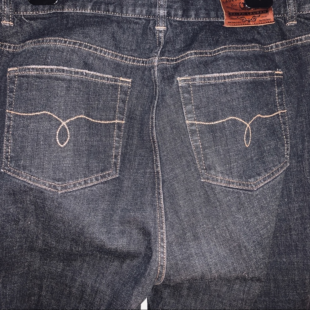 Ralph Lauren Embroidered Black Whitewash Jeans - Picture 4 of 7